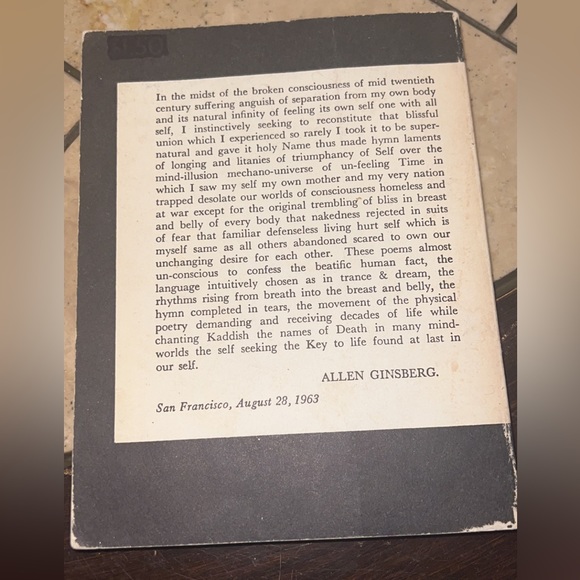 Kaddish And Other Poems Book By: Allen Ginsberg - Picture 2 of 4